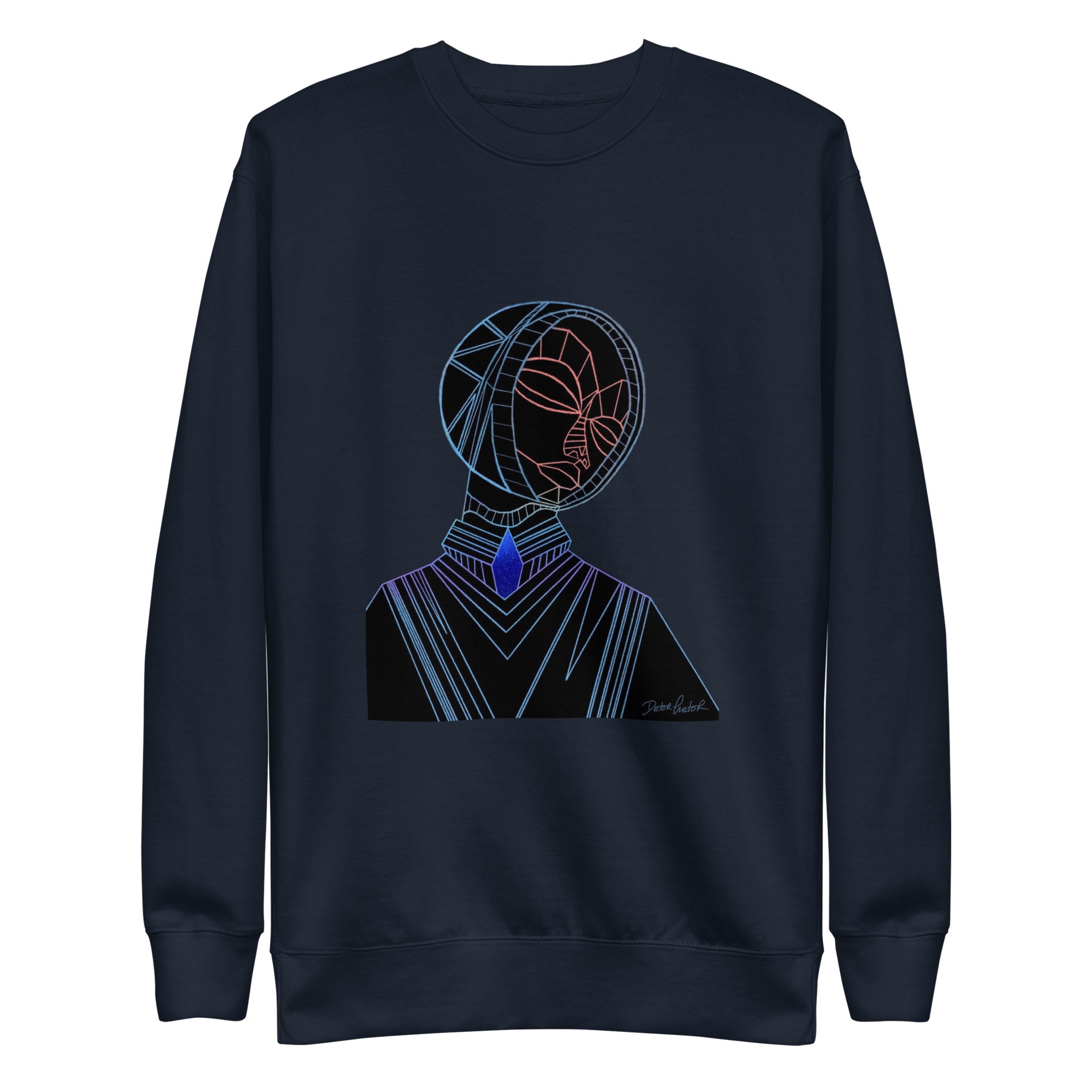 Afrobotica Melancholy Blue Unisex Premium Sweatshirt