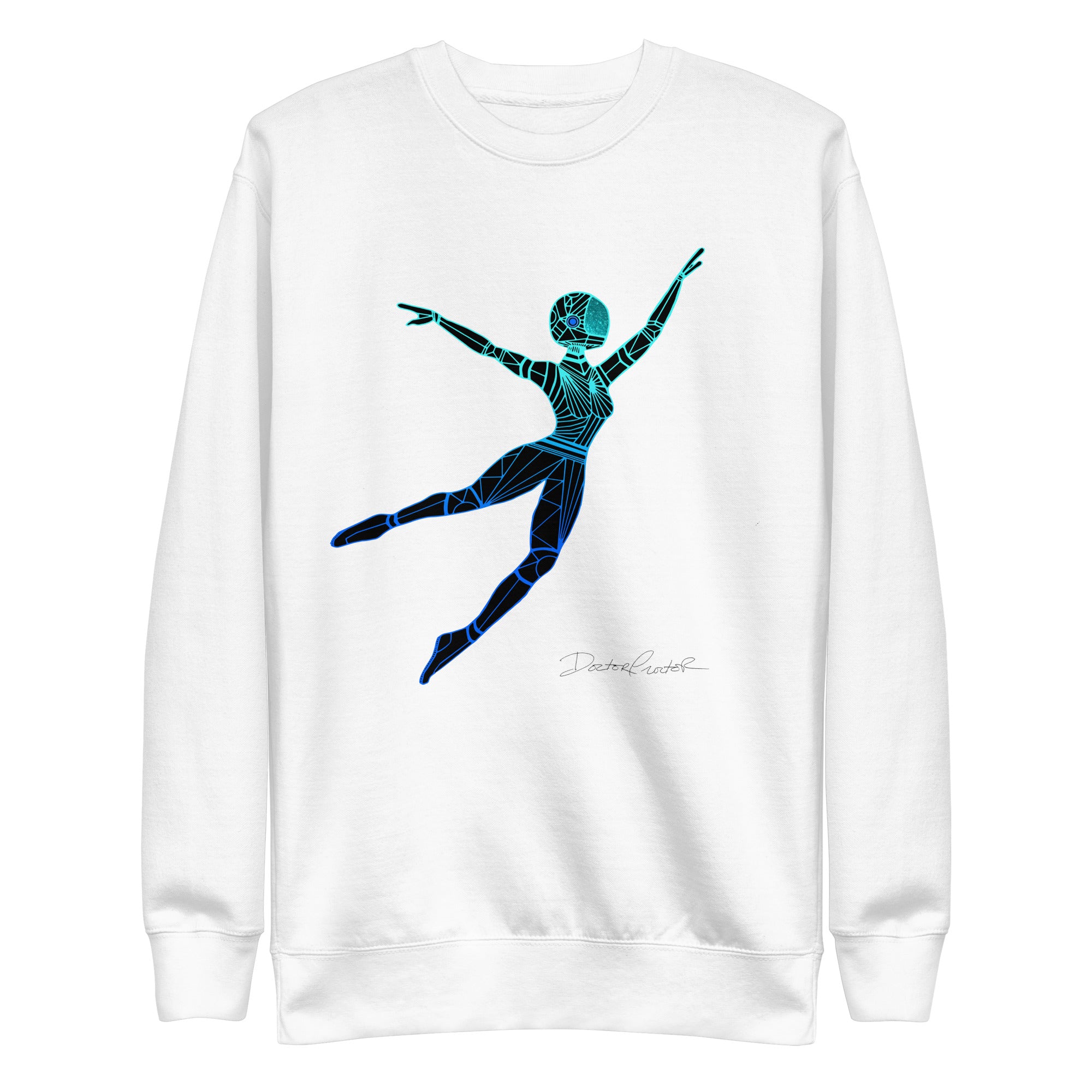 Afrobotica Leap Blue Unisex Premium Sweatshirt