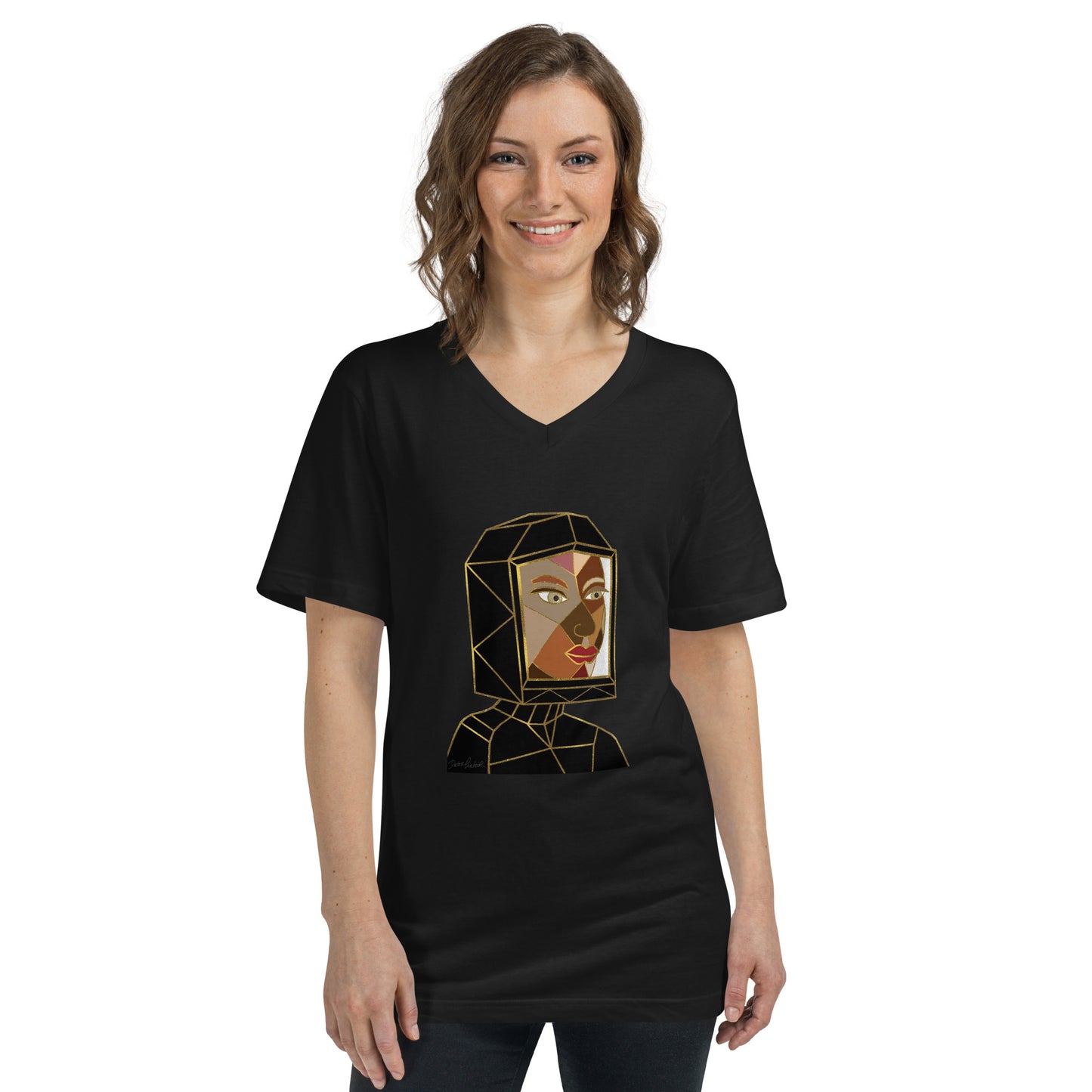 Afrobotica Avatar Earth Unisex Short Sleeve V-Neck T-Shirt