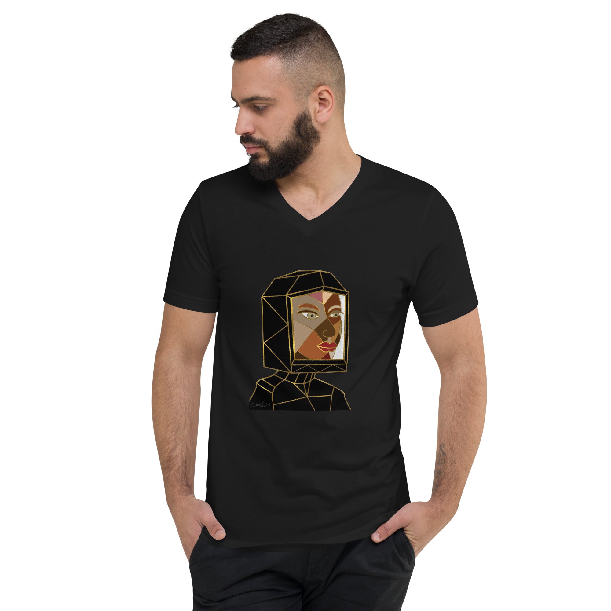 Afrobotica Avatar Earth Unisex Short Sleeve V-Neck T-Shirt