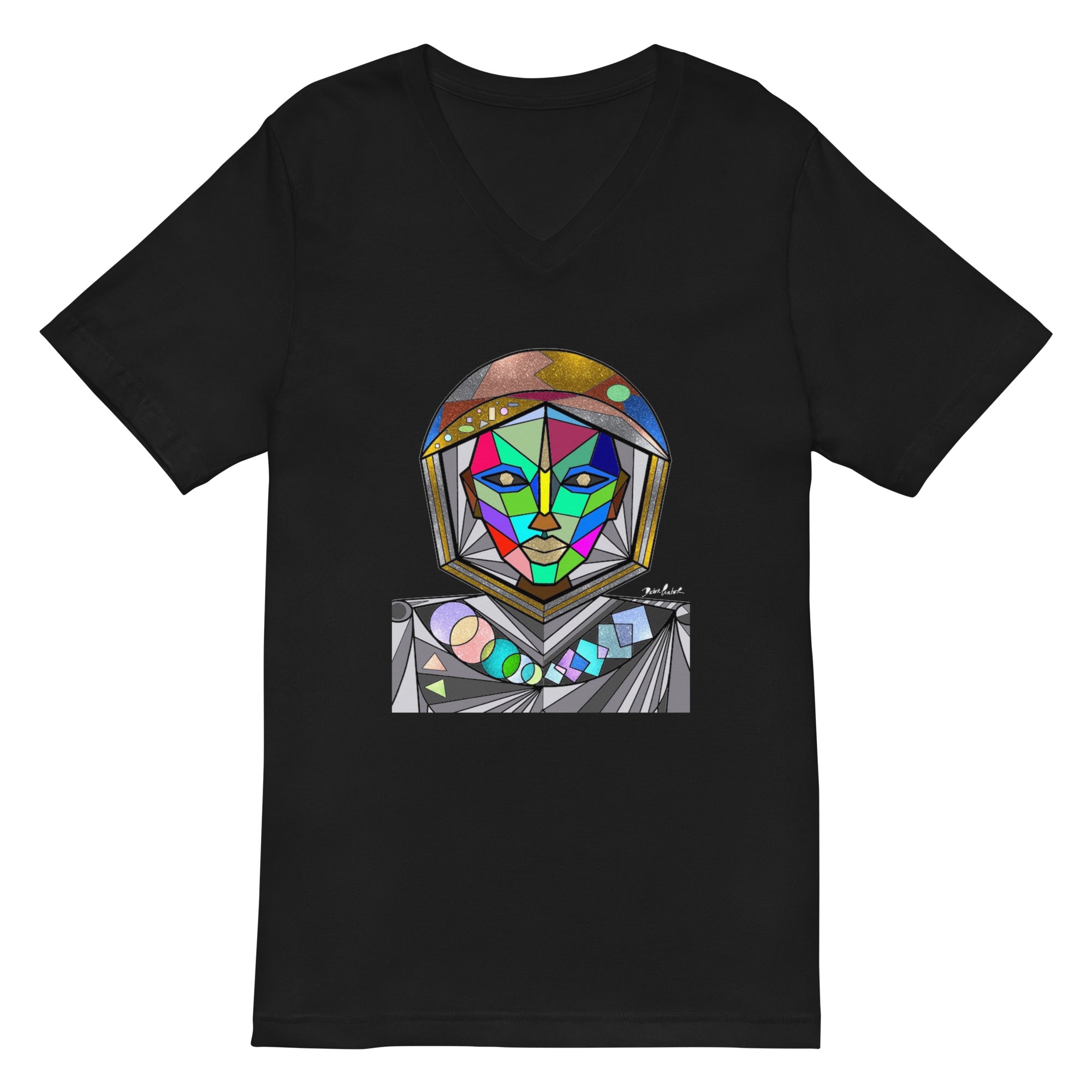 Afrobotica Avatar Multi Unisex Short Sleeve V-Neck T-Shirt