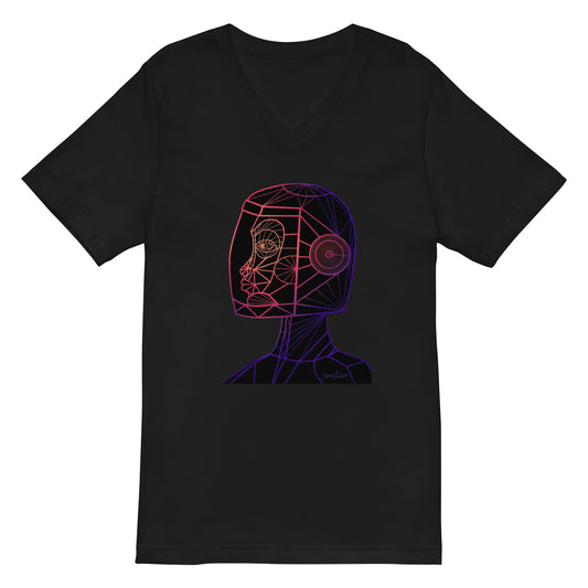 Afrobotica Native Neon Unisex Short Sleeve V-Neck T-Shirt