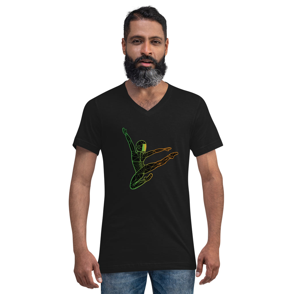 Afroboticus Emerald Unisex Short Sleeve V-Neck T-Shirt