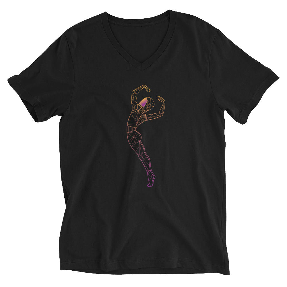 Afroboticus Plasma Unisex Short Sleeve V-Neck T-Shirt