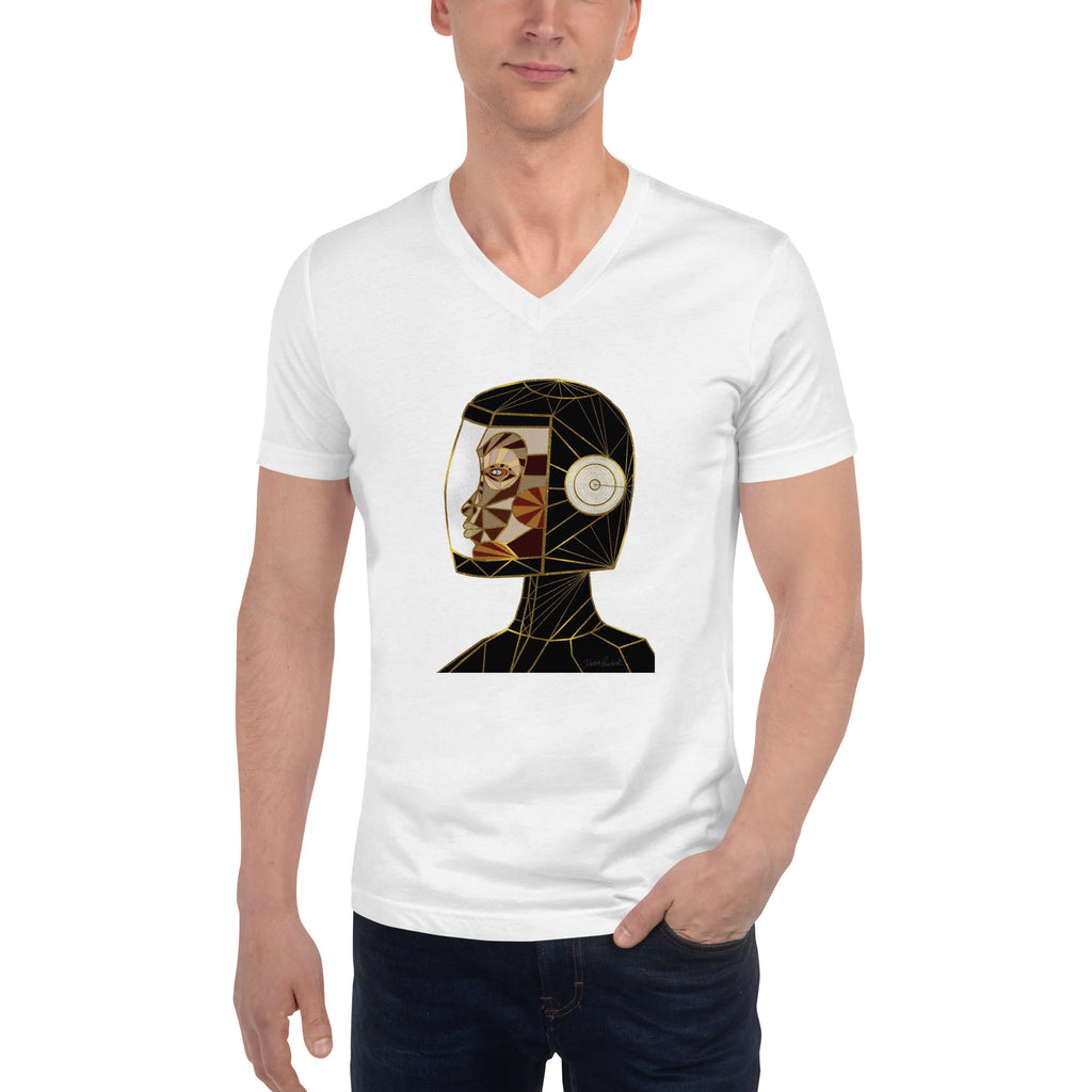 Afrobotica Native Earth Unisex Short Sleeve V-Neck T-Shirt