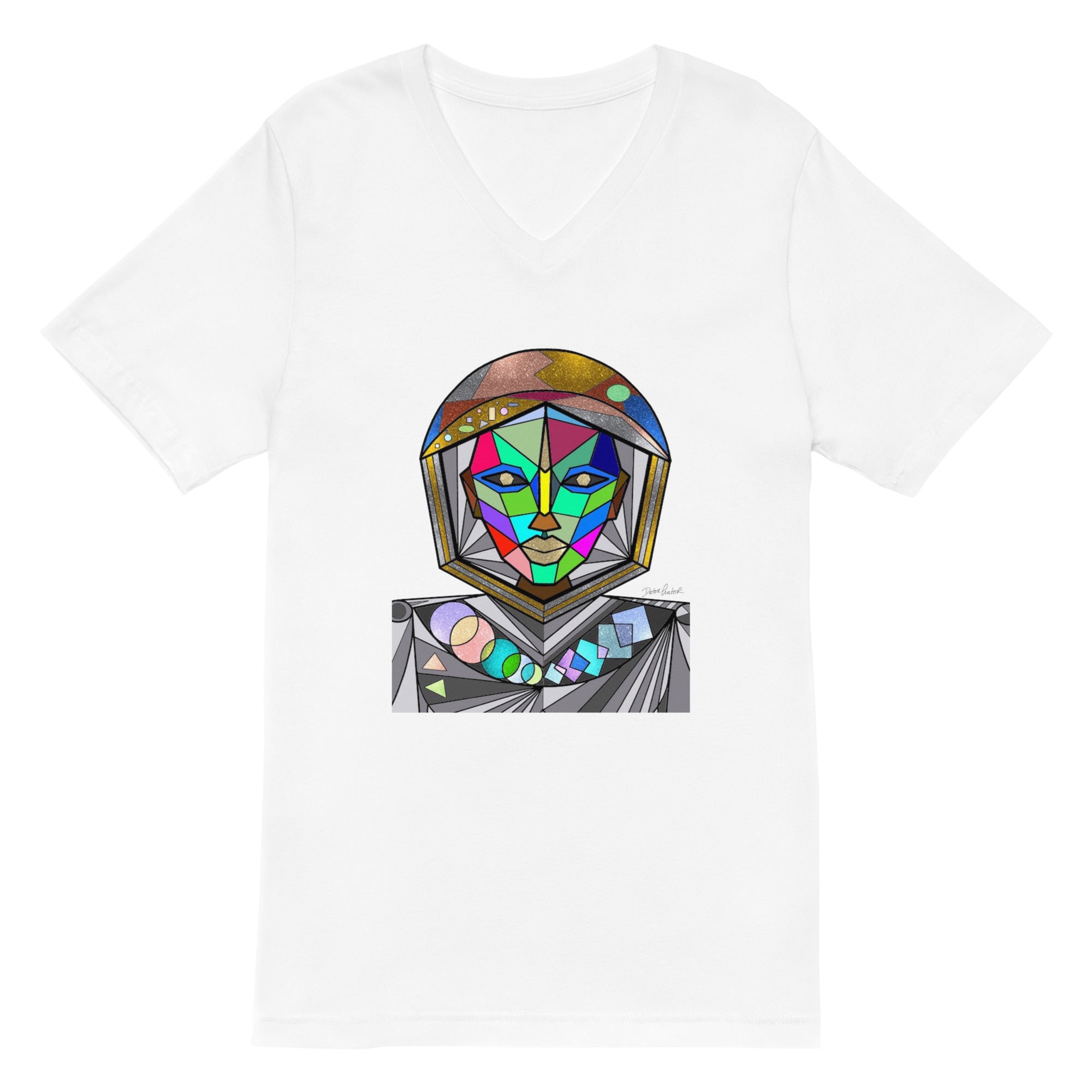 Afrobotica Avatar Multi Unisex Short Sleeve V-Neck T-Shirt