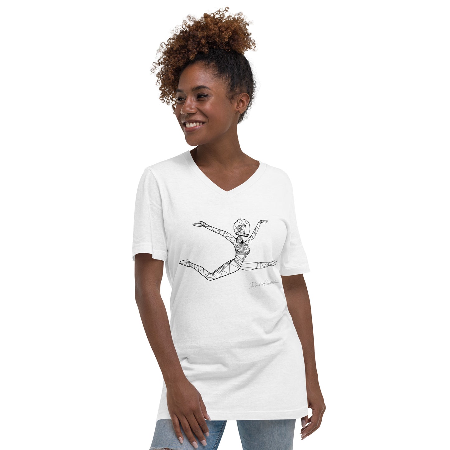 Afrobotica Ciseaux Unisex Short Sleeve V-Neck T-Shirt