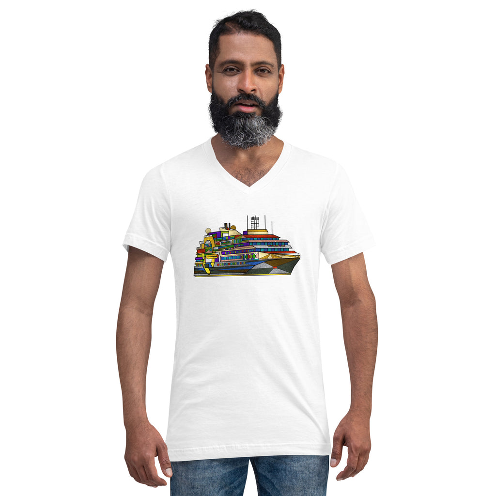 Ultramarine Unisex Short Sleeve V-Neck T-Shirt