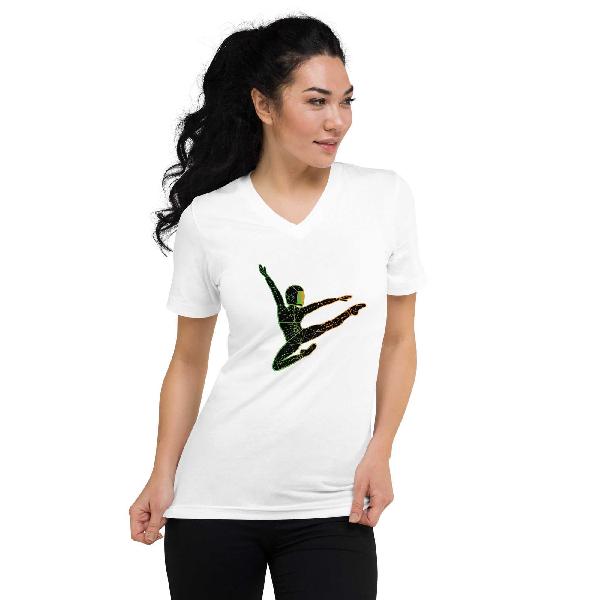 Afroboticus Emerald Unisex Short Sleeve V-Neck T-Shirt