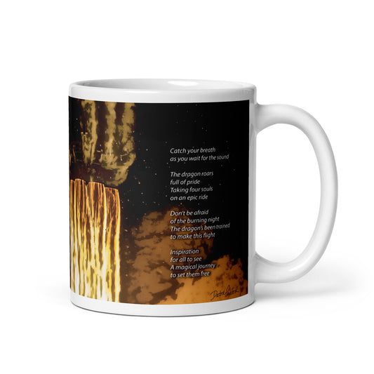 Ignition with Poetry White glossy mug
