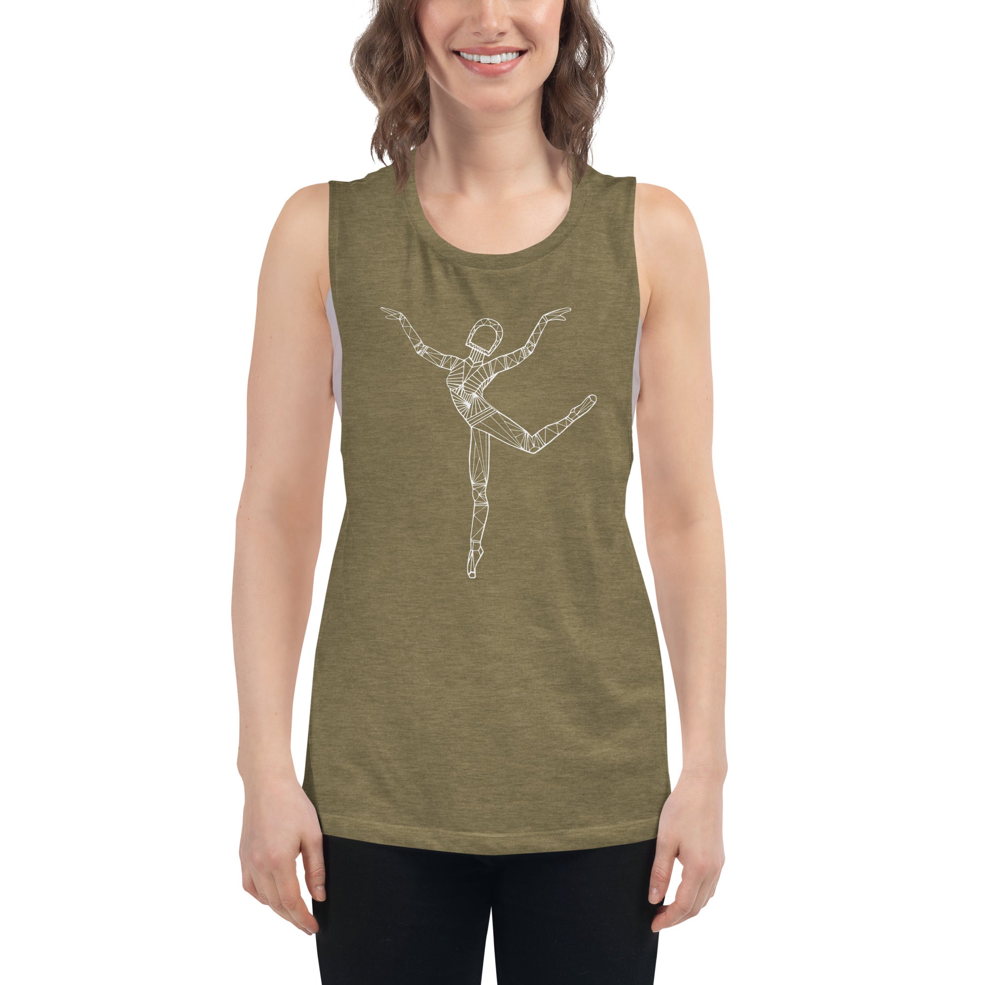 Afrobotica Rings Ladies’ Muscle Tank