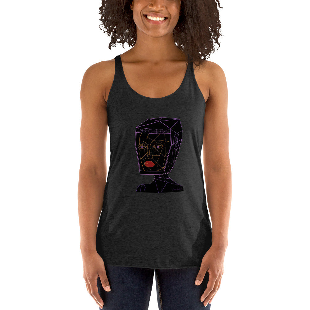 Afrobotica Bella Neon Women's Racerback Tank