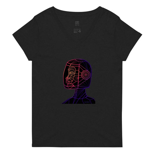 Afrobotica Native Neon Women’s recycled v-neck t-shirt