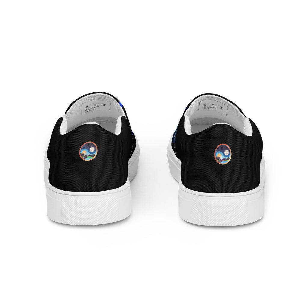 Afrobotica Leap Blue Women’s slip-on canvas shoes