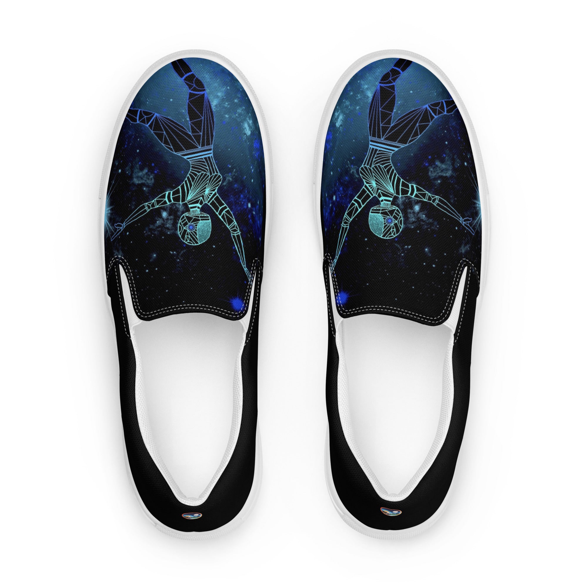 Afrobotica Leap Blue Women’s slip-on canvas shoes