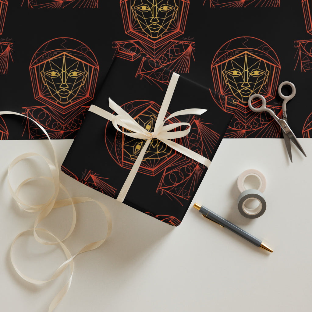 Afrobotica Avatar Red Wrapping paper sheets