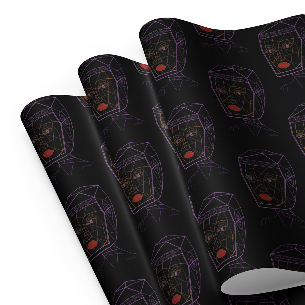 Afrobotica Bella Neon Wrapping paper sheets