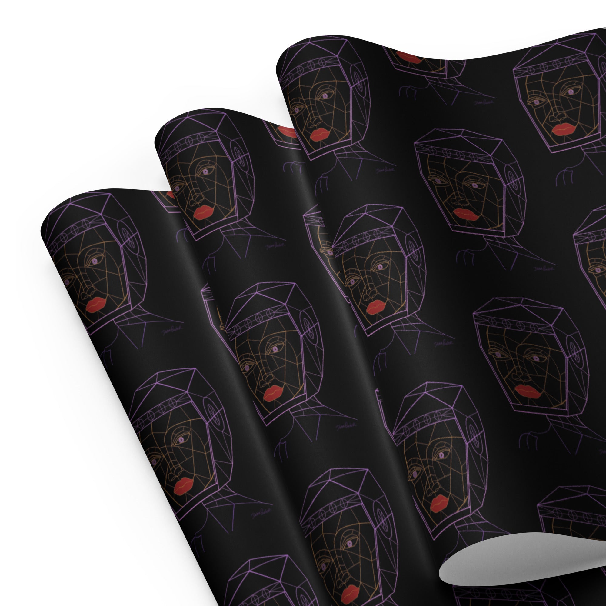 Afrobotica Bella Neon Wrapping paper sheets
