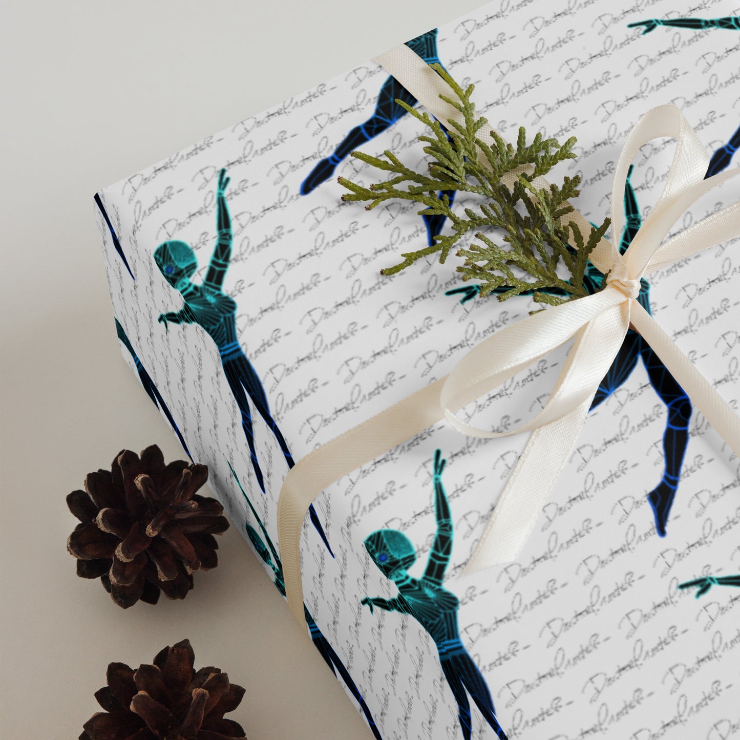 Afrobotica Leap Blue Wrapping paper sheets