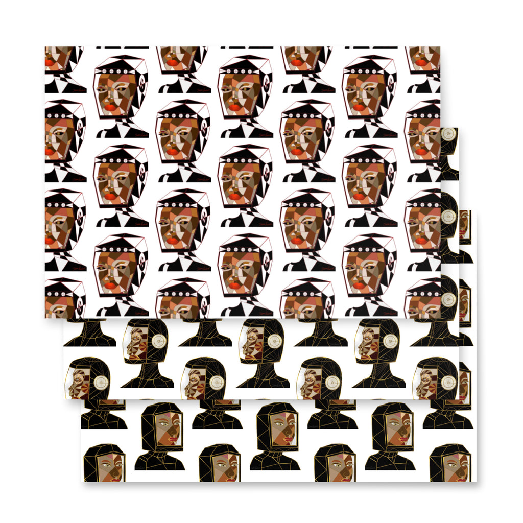 Afrobotica Earth Wrapping paper sheets