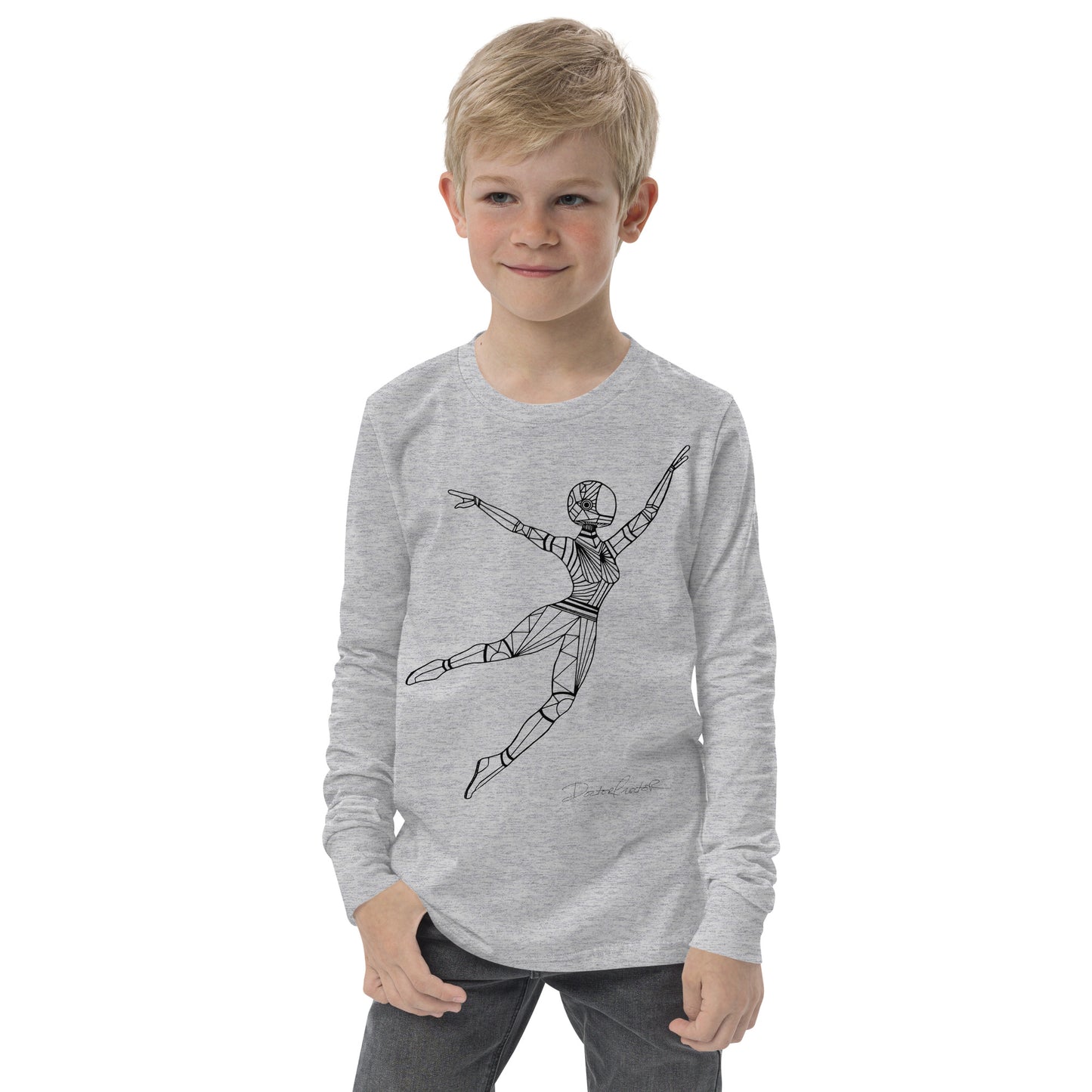 Afrobotica Leap Youth long sleeve tee