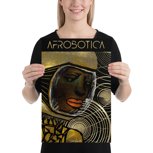 Afrobotica Golden Rings Poster (12 x 18)