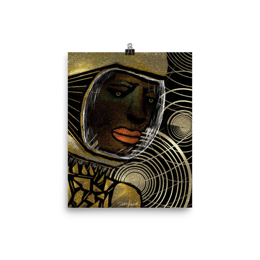 Afrobotica Golden Rings Poster (8 x 10)