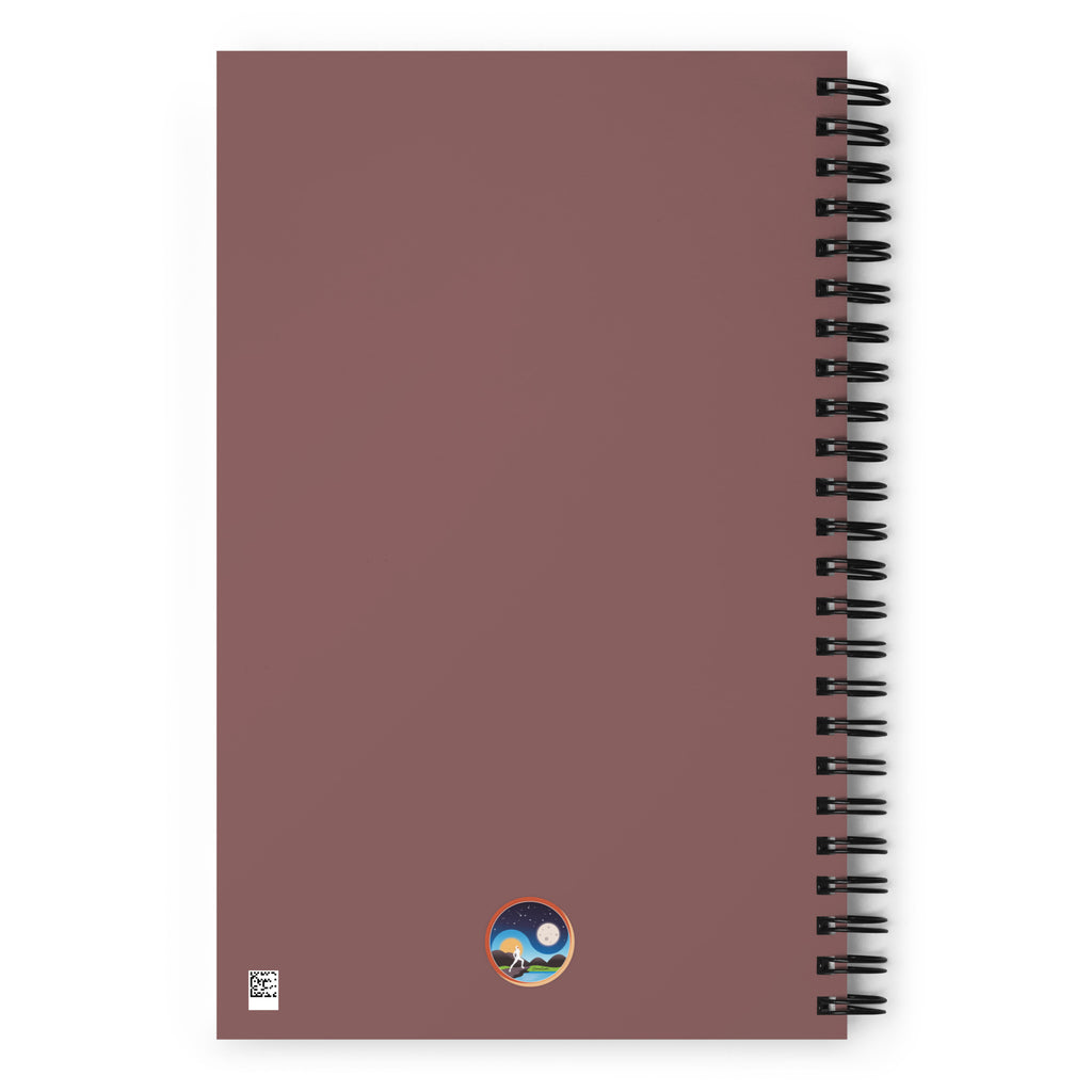 Afrobotica Leap into the Moon Spiral notebook