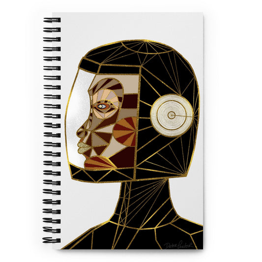 Afrobotica Native Earth Spiral notebook