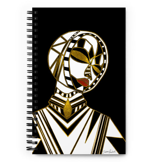 Afrobotica Melancholy Gold Spiral notebook