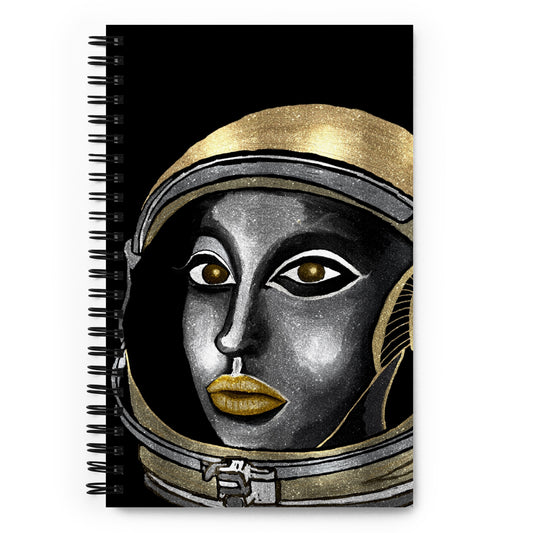 Afrobotica Golden Reflection Spiral notebook