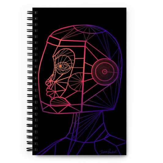 Afrobotica Native Neon Spiral notebook