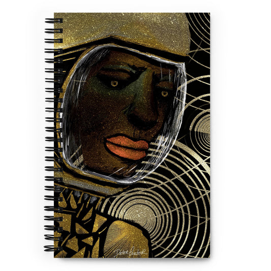 Afrobotica Golden Rings Spiral notebook