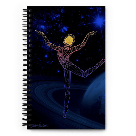 Afrobotica Rings Blue Spiral notebook