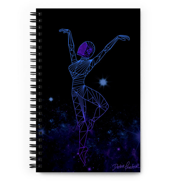 Afrobotica Releve Blue Spiral notebook