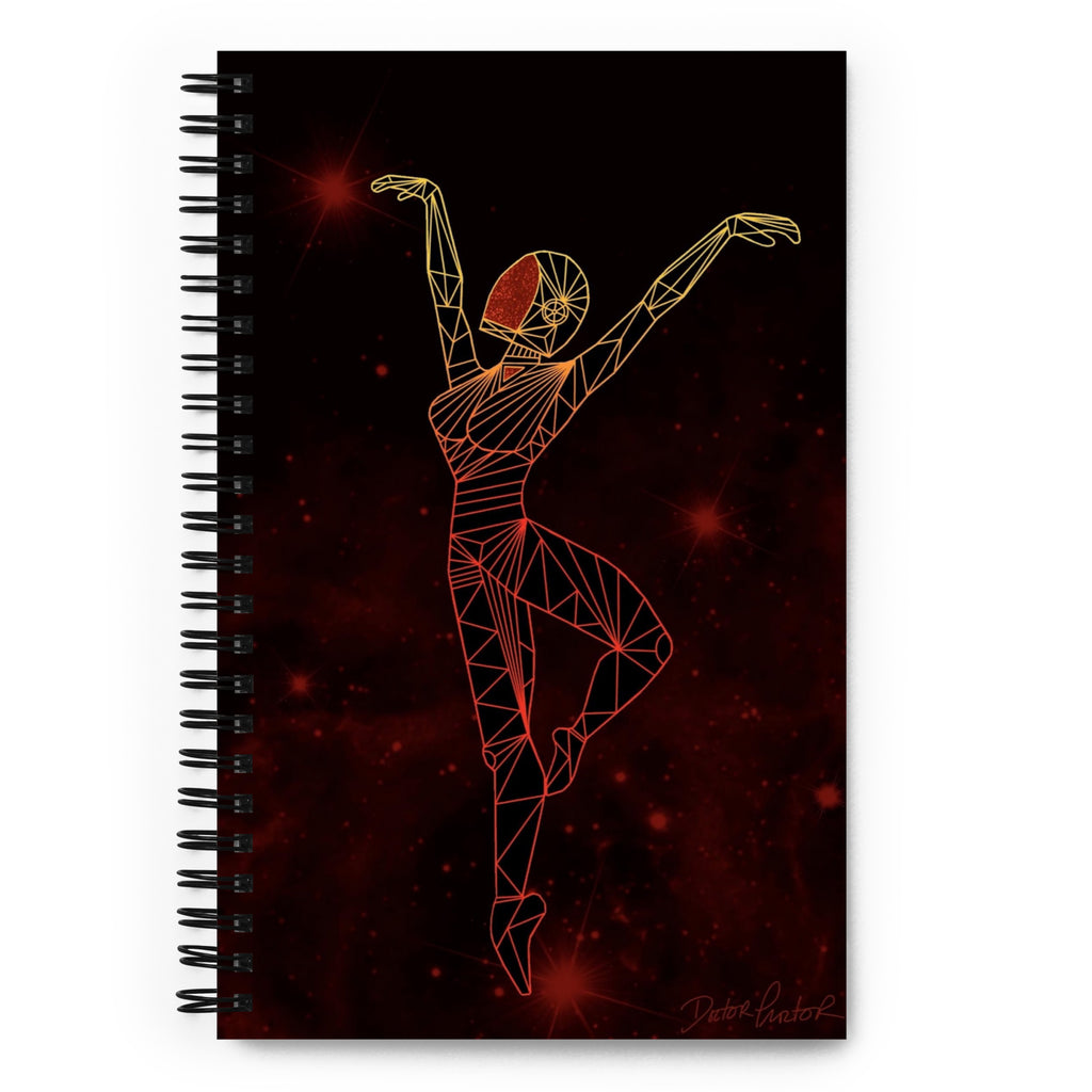 Afrobotica Releve Red Spiral notebook