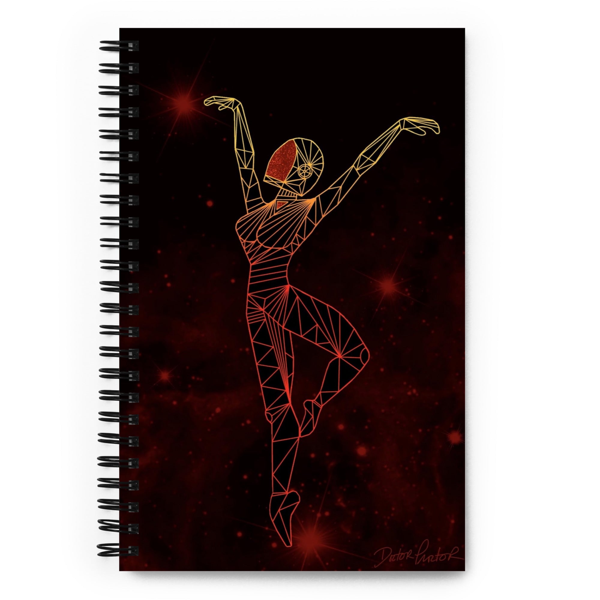 Afrobotica Releve Red Spiral notebook