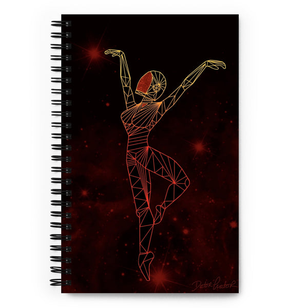 Afrobotica Releve Red Spiral notebook